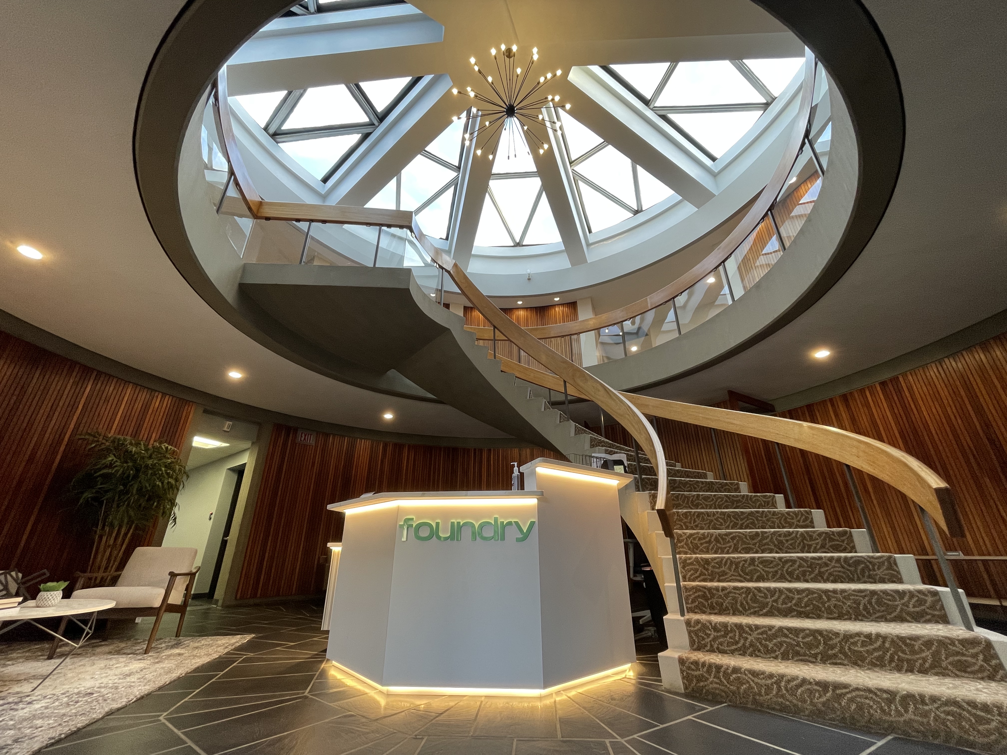 Well-maintained interior of managed residential building