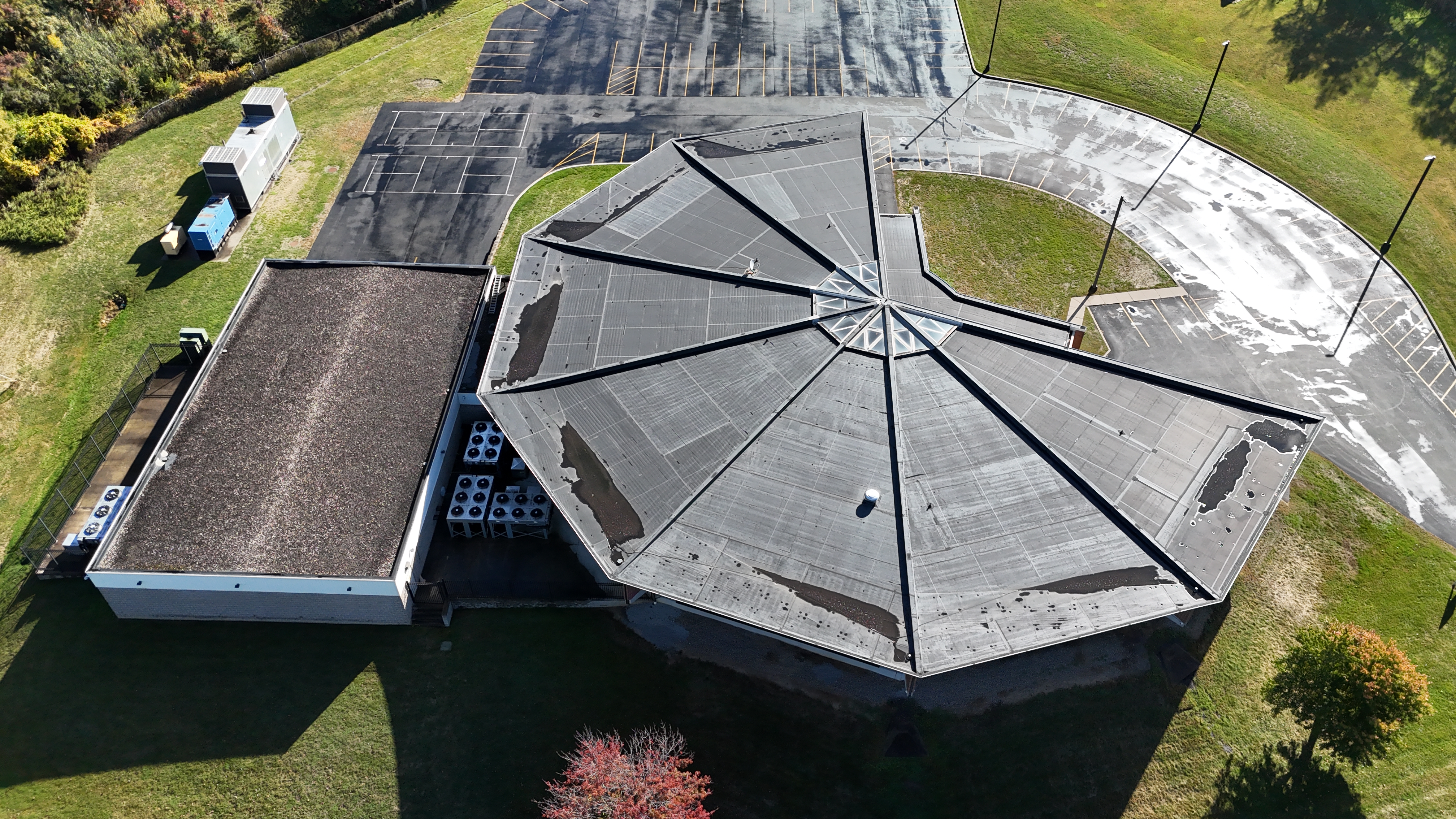 Aerial view of commercial development site in Rochester NY